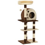 Shumee Cat Scratcher with Sisal Posts Beige-brown 50 × 40 × 127cm - Cat Scratcher