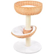 Shumee Cat Scratcher with Sisal Posts Willow Wicker 2 Baskets 68 × 40cm - Cat Scratcher