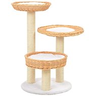 Shumee Cat Scratcher with Sisal Scraper Willow Wicker 3 Baskets 68 × 40cm - Cat Scratcher