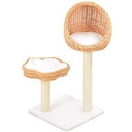 Shumee Cat Scratcher with Sisal Posts and Willow Wicker 2 Baskets 85 × 40cm - Cat Scratcher