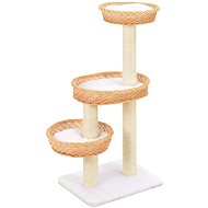 Shumee Cat Scratcher with Sisal Posts with Willow Wicker 3 Baskets 85 × 40cm - Cat Scratcher