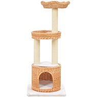 Shumee Shumee Cat Scratcher with Sisal Posts, Willow Wicker 2 Baskets 94 × 40cm - Cat Scratcher