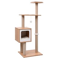 Shumee Cat Scratcher with Sisal Posts Brown-white 123 × 48 × 40cm - Cat Scratcher