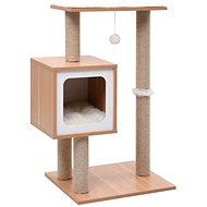 Shumee Cat Scratcher with Sisal Posts Brown-white 82 × 48 × 30cm - Cat Scratcher