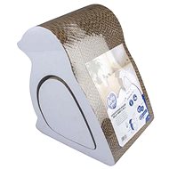 DUVO+ Scratching Post Cardboard Bird Scratcher with Catnip White 27 × 20 × 30cm - Cat Scratcher