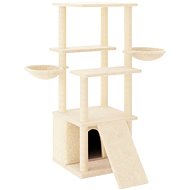 Shumee Cat scratching post 133 cm, cream - Cat Scratcher