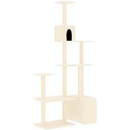 Shumee Cat scratching post 180 cm, wood, cream - Cat Scratcher
