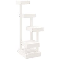 Shumee Cat scratching post 45,5 × 49 × 103 cm, solid pine wood, white - Cat Scratcher