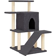 Shumee Cat scratching post 97 cm, wood, dark grey - Cat Scratcher