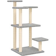 Shumee Cat scratching post with platforms 98,5 cm, light grey - Cat Scratcher