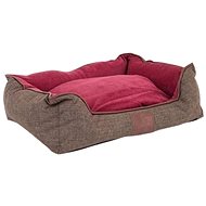 Akinu Chester Dog Bed M Brown/Red - 70 × 60 × 22cm - Pet Bed
