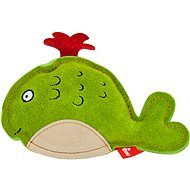 Akina Toy Whale, Premium Leather, Green - Dog Toy