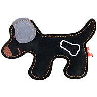 Akinu Toy Dog, Premium Leather, Black - Dog Toy