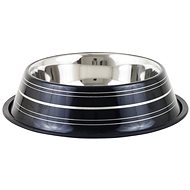 Akinu Deluxe Stainless-steel Bowl, Black, 400ml - Dog Bowl