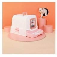 M-Pets Suez Rattan 69 × 42 × 41cm Pink - Cat Litter Box