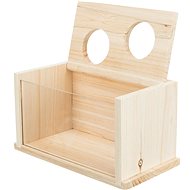 Trixie Wooden Sand Bath for Mice and Hamsters 22 × 12 × 12cm - Rodent Bathroom