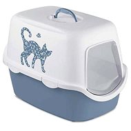 Stefanplast Cathy Griffe 56 × 40 × 40cm steel blue - Cat Litter Box
