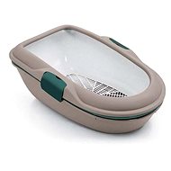 Stefanplast Furba Chic English green 39 × 59 × 22cm grey green - Cat Litter Box