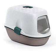 Stefanplast Furba Top Chic English green 39 × 59 × 43cm grey green - Cat Litter Box
