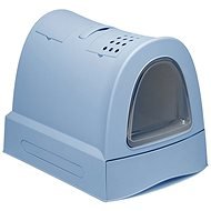 IMAC Krytý mačací záchod s výsuvnou zásuvkou 40 × 56 × 42,5 cm modrý - Mačací záchod