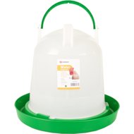 Flamingo Twist Poultry feeder 7 l, round, green/white - Bird Water Bowl