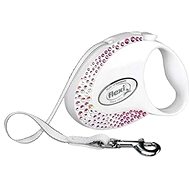 Flexi Glam SWAROVSKI® Composition tape white S 3m up to 12kg - Leash