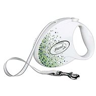 Flexi Glam SWAROVSKI® Splash Leaf tape white M 5m up to 25kg - Leash