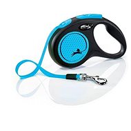 Flexi New Neon S belt 5 m/15 kg blue - Leash