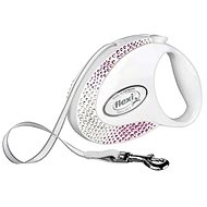 Flexi Glam SWAROVSKI® Composition páska bílá M 5m do 25kg - Vodítko