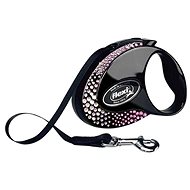 Flexi Glam SWAROVSKI® Composition páska černá - Vodítko