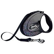 Flexi Glam SWAROVSKI® Splash Mystic páska černá - Vodítko
