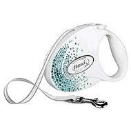 Flexi Glam SWAROVSKI® Splash Ocean páska bílá M 5m do 25kg - Vodítko