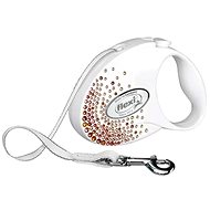 Flexi Glam SWAROVSKI® Splash Orient páska bílá - Vodítko