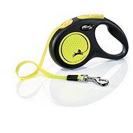 Flexi New Neon S belt 5 m/15 kg yellow - Leash