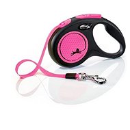 Flexi New Neon S belt 5 m/15 kg pink - Leash