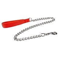 Duvo+ Chain leash with nylon handle red 100 × 0,2 cm - Lead