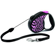 Flexi Safari zebra M rope 5 m/20 kg pink - Leash
