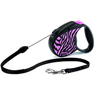 Flexi Safari zebra S rope 5 m/12 kg pink - Leash