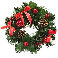 DOMMIO Christmas wreath - with red bow, 25 cm - Wreath