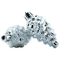 DECOLED Christmas decorations - pine cones, white, diameter 6 cm, 6 pcs - Christmas Ornaments