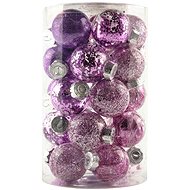 DECOLED Christmas decorations - plastic balls, purple, diameter 6 cm, 25 pcs - Christmas Ornaments