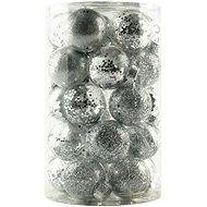 DECOLED Christmas decorations - plastic balls, silver, diameter 6 cm, 25 pcs - Christmas Ornaments