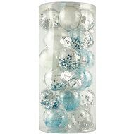 DECOLED Christmas decorations - plastic balls, turquoise, diameter 6 cm, 25 pcs - Christmas Ornaments