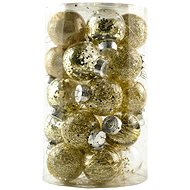 DECOLED Christmas decorations - plastic balls, gold, diameter 6 cm, 25 pcs - Christmas Ornaments