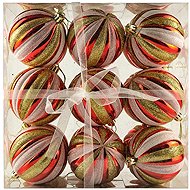 DECOLED Christmas decorations - plastic balls, coloured, diameter 8 cm, 18 pcs - Christmas Ornaments
