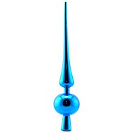 DECOLED Christmas ornaments - spike for tree top, blue glossy, 6 × 28 cm - Christmas Ornaments