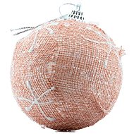 DECOLED Christmas decorations - plastic ball, pink with snowflake, diameter 8 cm - Christmas Ornaments