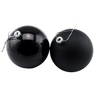DECOLED Christmas decorations - plastic balls, black matt/gloss, diameter 8 cm, 24 pcs - Christmas Ornaments