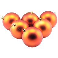 DECOLED Christmas decorations - plastic balls, copper matt, diameter 10 cm, 6 pcs - Christmas Ornaments