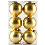 DECOLED Christmas decorations - plastic balls, champagne matt, diameter 10 cm, 6 pcs - Christmas Ornaments